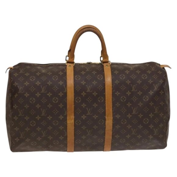 LOUIS VUITTON Monogram Keepall 55 Boston Bag M41424 LV Auth 131773 - Picture 3 of 16